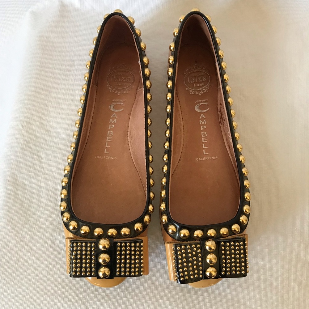 Jeffrey Campbell Dauphine Studded Bow Flats
